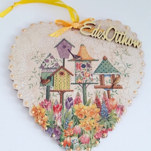 Szív alakú Édes Otthondekoráció, Otthon & Életmód, Falra akasztható dekor, Fali és függő dekoráció, Dekoráció, Decoupage, transzfer és szalvétatechnika, MESKA
