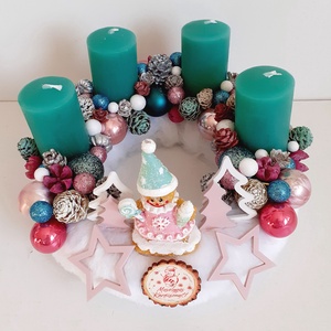 Adventi koszorú /Mézike - karácsony - adventi díszek - adventi asztaldísz - Meska.hu