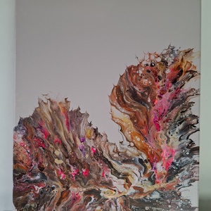 Belső tűz virágzása fluid art festmény - művészet - festmény - akril - Meska.hu