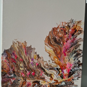 Belső tűz virágzása fluid art festmény - művészet - festmény - akril - Meska.hu