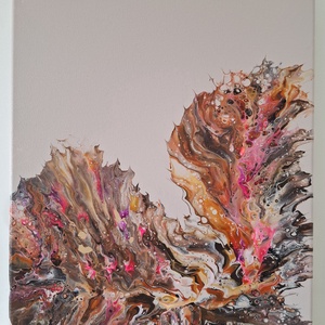 Belső tűz virágzása fluid art festmény, Művészet, Festmény, Akril, Festészet, MESKA