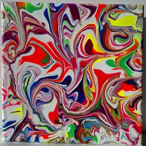 Színek kavalkádja Fluid-art festmény - művészet - festmény - akril - Meska.hu