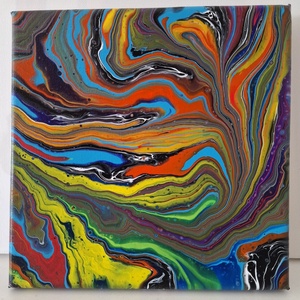 Fluid-art festmény -Színek folyama - művészet - festmény - akril - Meska.hu