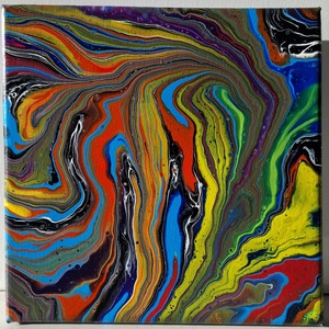 Fluid-art festmény -Színek folyama - művészet - festmény - akril - Meska.hu