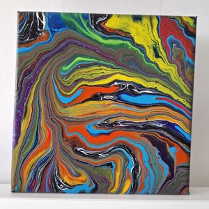 Fluid-art festmény -Színek folyama, Művészet, Festmény, Akril, Festészet, MESKA