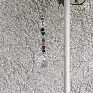 Csakra kristály függő - Feng Shui függő - szivárvány kristály - napfogó - otthon & életmód - dekoráció - fali és függő dekoráció - függődísz - Meska.hu