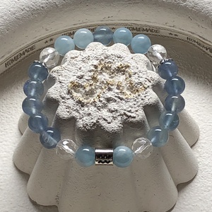 Női ásvány karkötő - csillagjegy (horoszkóp) sorozat (Aquarius - Vízöntő) - ékszer - karkötő - gyöngyös karkötő - Meska.hu