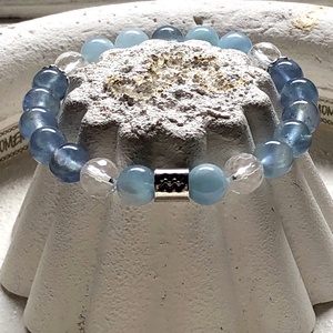 Női ásvány karkötő - csillagjegy (horoszkóp) sorozat (Aquarius - Vízöntő) - ékszer - karkötő - gyöngyös karkötő - Meska.hu