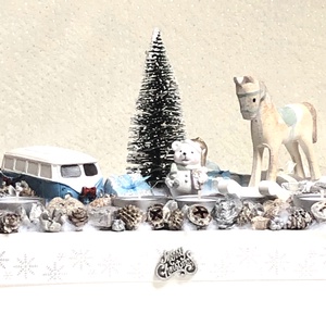 Hintalovas adventi doboz koszorú asztaldísz - LED fénnyel - karácsony - adventi díszek - adventi koszorú - Meska.hu