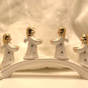 Goebel hófehér porcelán adventi gyertyatartó - karácsony - adventi díszek - adventi gyertyadíszek és koszorúdíszek - Meska.hu