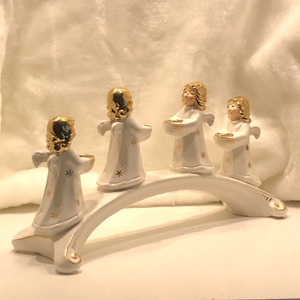 Goebel hófehér porcelán adventi gyertyatartó - Meska.hu