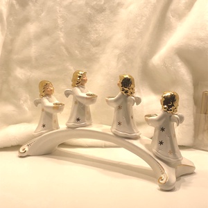 Goebel hófehér porcelán adventi gyertyatartó - karácsony - adventi díszek - adventi gyertyadíszek és koszorúdíszek - Meska.hu