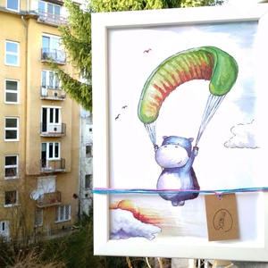 Siklóernyős víziló - Meska.hu