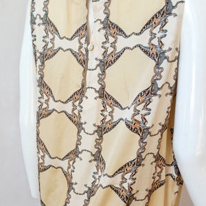 Vintage elegáns selyem top L méret - ruha & divat - női ruha - blúz - Meska.hu