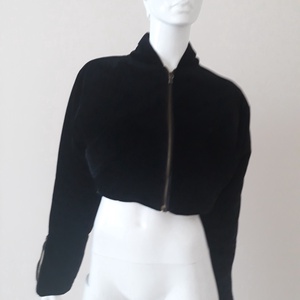 Vintage Oaks by Ferré fekete bársony dzseki M méret, Ruha & Divat, Női ruha, Kabát, Varrás, MESKA