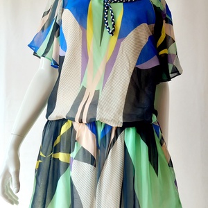 Vintage Diane Von Fürstenberg bohém selyem ruha S méret - Meska.hu