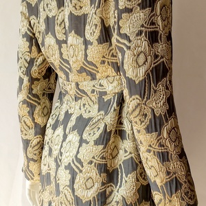 Schumacher elegáns kabát selyem övvel L méret - ruha & divat - női ruha - kabát - Meska.hu