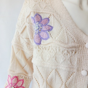 Luisa Spagnioli himzett kardigán M méret - ruha & divat - női ruha - pulóver - Meska.hu