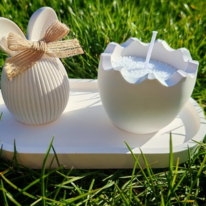 Húsvéti asztaldísz szett tojásgyertyával  - ünnepi díszek, dekorációk - húsvéti díszek és dekorációk - húsvéti tojás, hímestojás - Meska.hu