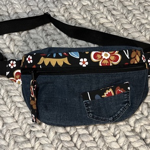 Övtáska farmernadrágból újragondolva, Táska & Tok, Övtáska, Varrás, MESKA