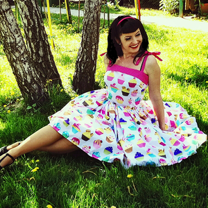 Pinup Rockabilly ruha Cupcake muffinos - ruha & divat - női ruha - ruha - Meska.hu