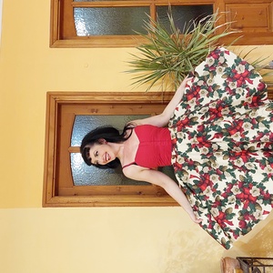 Pinup Rockabilly szoknya karácsonyi mintás  - ruha & divat - babaruha & gyerekruha - szoknya - Meska.hu