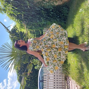 Pinup Rockabilly ruha,  citrom mintás  - ruha & divat - női ruha - ruha - Meska.hu