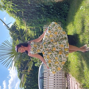 Pinup Rockabilly ruha,  citrom mintás  - ruha & divat - női ruha - ruha - Meska.hu