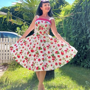 Folk Rockabilly ruha eper mintás LIMITÁLT  - ruha & divat - női ruha - ruha - Meska.hu Folk Rockabilly ruha eper mintás LIMITÁLT  - ruha & divat - női ruha - ruha - Meska.hu