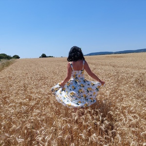 Rockabilly, pinup ruha citrom mintás  - ruha & divat - női ruha - ruha - Meska.hu