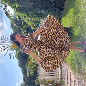 Pinup Rockabilly ruha leopard mintás  - ruha & divat - női ruha - ruha - Meska.hu
