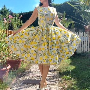 Pinup Rockabilly ruha citromos ruha, Ruha & Divat, Női ruha, Ruha, Varrás, MESKA