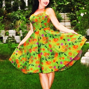 Pinup Rockabilly ruha vidám tökök Halloween  - Meska.hu