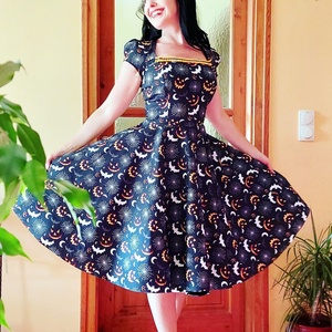Pinup Rockabilly ruha LIMITALT klasszikus tökök Halloween , Otthon & Életmód, Dekoráció, Halloween, Halloweeni jelmez és kiegészítők, Varrás, MESKA