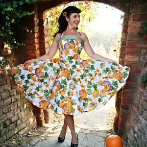 Pinup Rockabilly ruha LIMITALT retro tökök Halloween  - otthon & életmód - dekoráció - halloween - halloweeni jelmez és kiegészítők - Meska.hu
