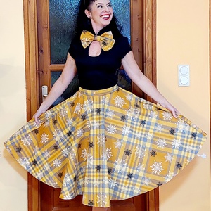Pinup Rockabilly szoknya karácsonyi mintás skótkockás  - ruha & divat - női ruha - szoknya - Meska.hu