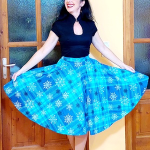 Pinup Rockabilly szoknya karácsonyi mintás skótkockás , Ruha & Divat, Női ruha, Szoknya, Varrás, MESKA