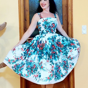 Pinup Rockabilly ruha, karácsonyi LIMITÁLT mintás  - Meska.hu