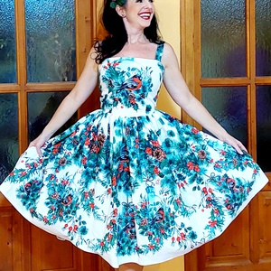 Pinup Rockabilly ruha, karácsonyi LIMITÁLT mintás  - ruha & divat - női ruha - ruha - Meska.hu