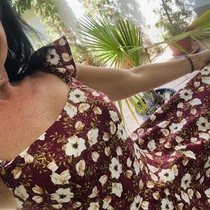 Pinup Rockabilly ruha cseresznye virág, Sakura mintás,  pillangó ujjú, romantikus  - ruha & divat - női ruha - ruha - Meska.hu