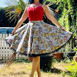 Pinup Rockabilly szoknya, graffiti mintás, Ruha & Divat, Női ruha, Szoknya, Varrás, MESKA
