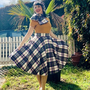 Pinup Rockabilly szoknya őszi skót kockas, Ruha & Divat, Női ruha, Szoknya, Varrás, MESKA