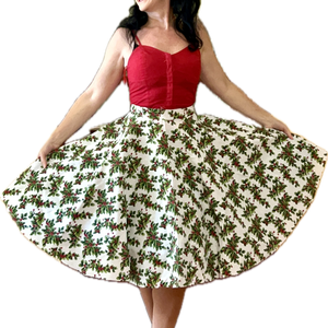 Pinup Rockabilly szoknya LIMITÁLT Vintage retro karácsonyi mintás , Ruha & Divat, Női ruha, Szoknya, Varrás, MESKA
