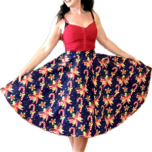 Pinup Rockabilly szoknya LIMITÁLT karácsonyi mintás , Ruha & Divat, Női ruha, Szoknya, Varrás, MESKA