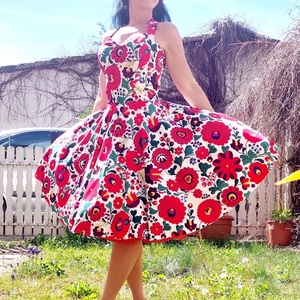 Folk Rockabilly szoknya matyó mintás, Ruha & Divat, Női ruha, Szoknya, Varrás, MESKA
