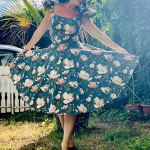 Rockabilly, pinup ruha  magnolia mintas - Meska.hu