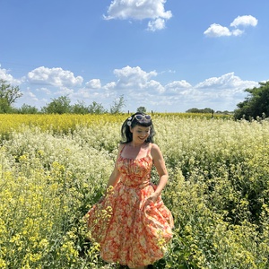 Pinup Rockabilly ruha viragos ruha - ruha & divat - női ruha - ruha - Meska.hu