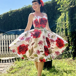 Folk Rockabilly ruha, rózsa mintás LIMITÁLT  - ruha & divat - női ruha - ruha - Meska.hu Folk Rockabilly ruha, rózsa mintás LIMITÁLT  - ruha & divat - női ruha - ruha - Meska.hu