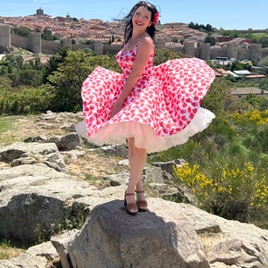 Pinup Rockabilly ruha, LIMITÁLT pipacs mintás  - Meska.hu