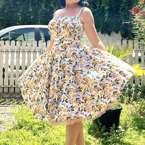 Pinup Rockabilly ruha,  citromos  - Meska.hu